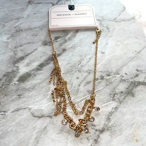 NEW Melrose and market gold color crystal chain necklace